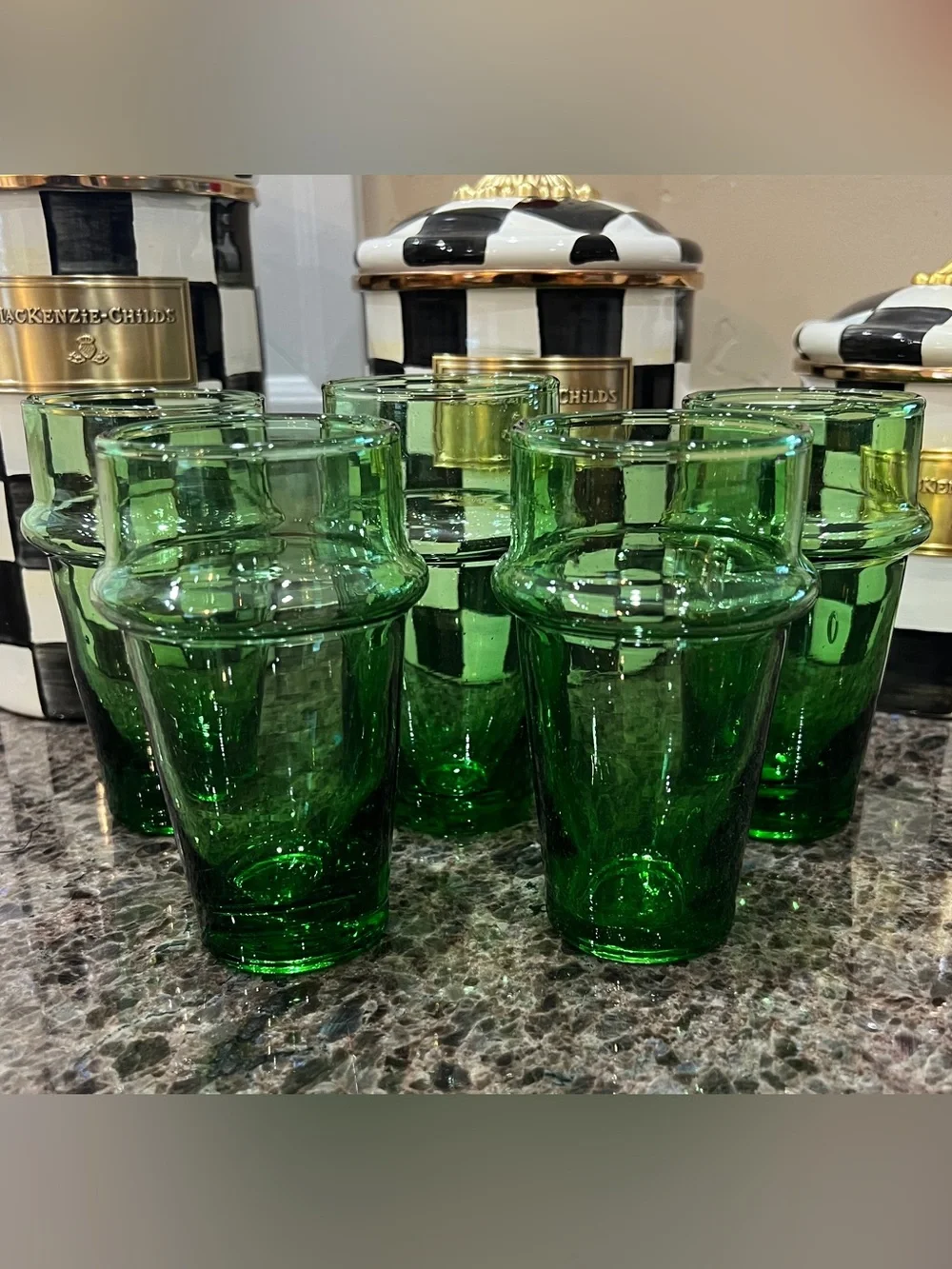 Verve Culture Beldi Moroccan Glassware Stackable Glasses - Set of 5